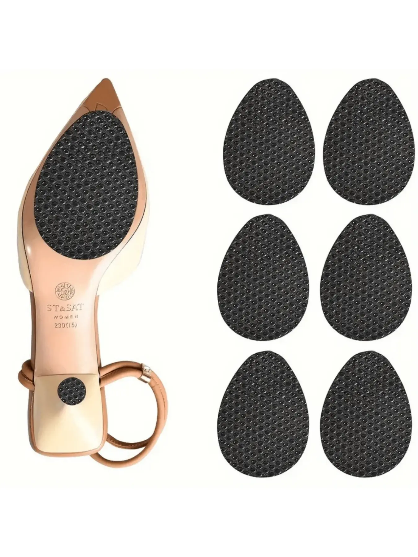 Anti-Slip Shoe Sole Pads, Self-Adhesive Rubber Anti-Slip Shoe Bottom Protectors, High Heel Walking Shoe Sole Protection, Anti Skid Sole, Non Slip Protector, 1/3/6/10 Pairs