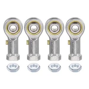 4pcs PHSB3 Female Rod End Bearing 3/16 Inch Bore and#10-32 Right Hand Thread, Self-Lubricating Joint Rod Ends, Includes Jam Nuts