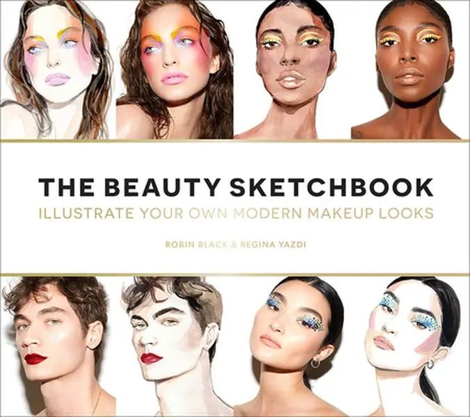 Used Good Paperback The Beauty Sketchbook (Guided Sketchbook): Illustrate Your Own Modern Makeup Looks with Step-by-Step Instructions by Robin Black (Soft Cover, English) - Humanities & Social Sciences, History & Culture Book, Black, Robin