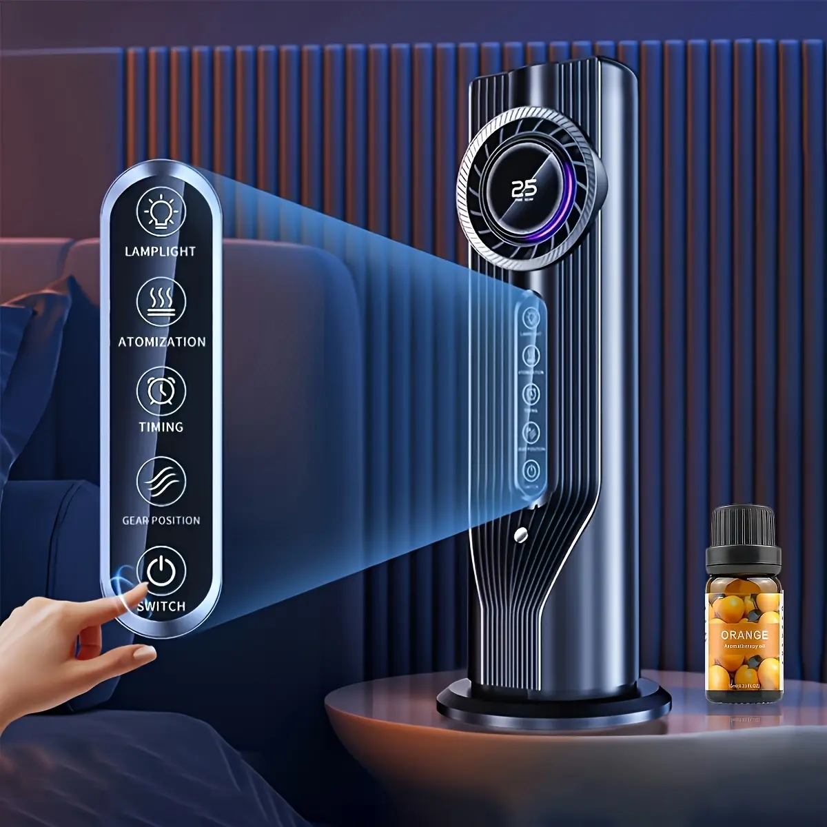 6-Speed USB- Portable Air Conditioner & Humidifier Cooling Fan, Bring A Bottle Of Essential Oil, Suitable for Home/Office/Dorm, Instant Cooling with 3-Second Rapid Cooling System, Quiet Operation, Compact for Small Spaces, Perfect Holiday Gift for