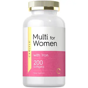 Carlyle Multivitamin for Women | 200 Softgels | with Iron | Nutritional Support Supplement | Non-GMO & Gluten Free