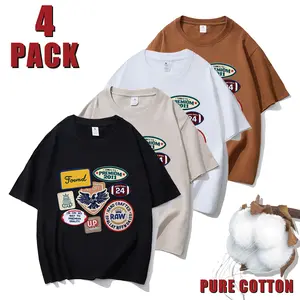 Y2K Retro Patchwork Embroidered Oversized T-Shirt, Vintage 90s College Style Casual Tee for Men/Women