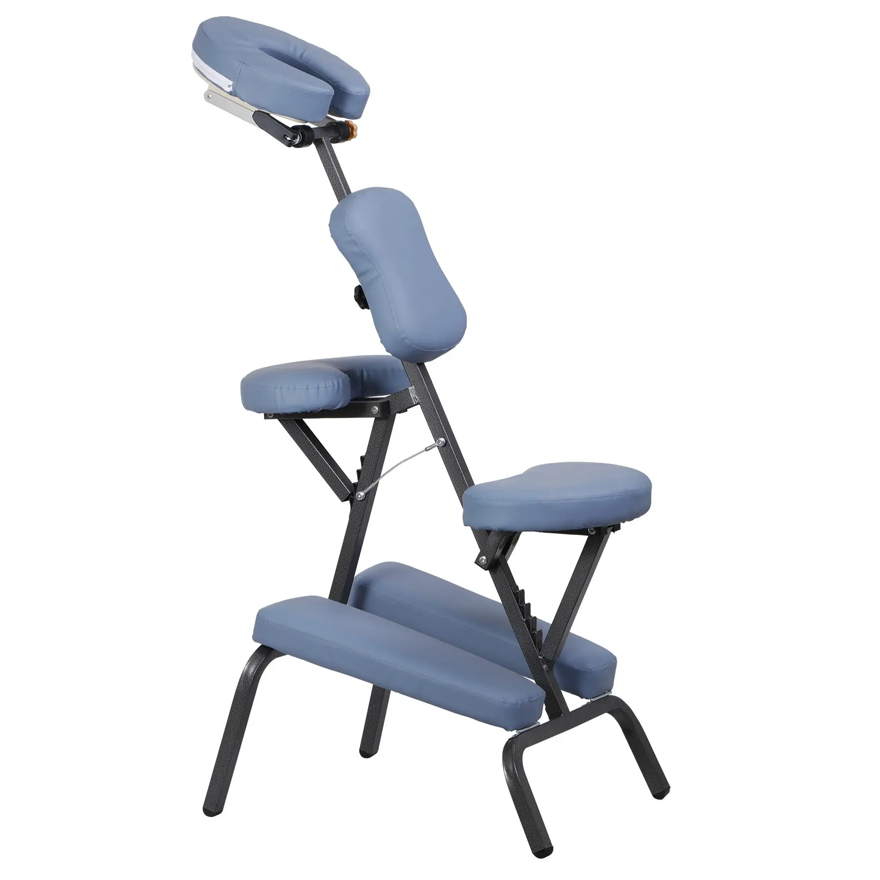 Segawe Portable Ergonomic Cushioned Salon Spa Chair - Black Folding PU Leather Padded Travel-Friendly Massage Seat with Foldable Structure (Commercial Furniture), Cushioned Salon Furniture, Spa Salon Equipment, Minimalist Salon Furniture