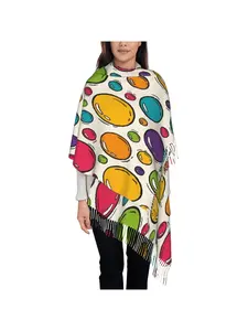 1 piece Vivid Bubble Frenzy Repeating Pattern Muffler Winter Multifunction Thermal Gifts Wrap