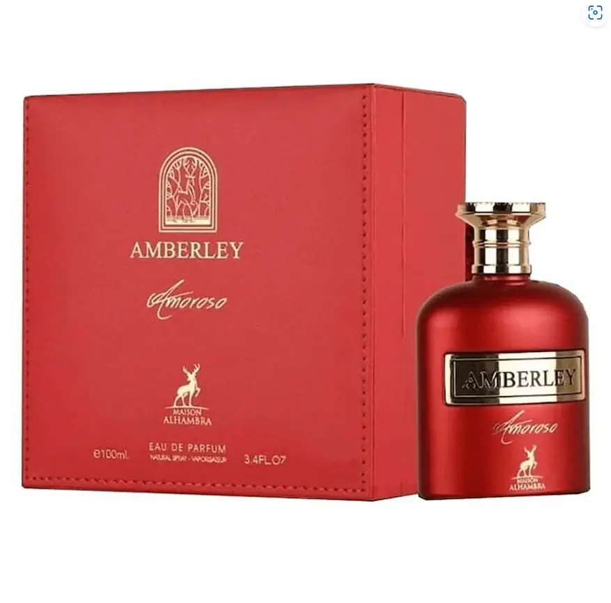 MAISON ALHAMBRA Amberley Amoroso EDP - 3.4 fl oz Scented Floral Zesty Unisex Fragrance, Soft Elegant Fragrance with EDP Scents, Citrus Woody Musk Notes, Bergamot & Pink Pepper Top Notes, Rich Formula