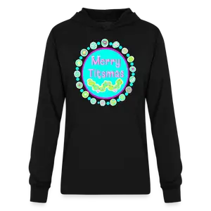 Merry T!tsmas Blue Ornaments Unisex Hoodie — Cozy Chaos Hoodie