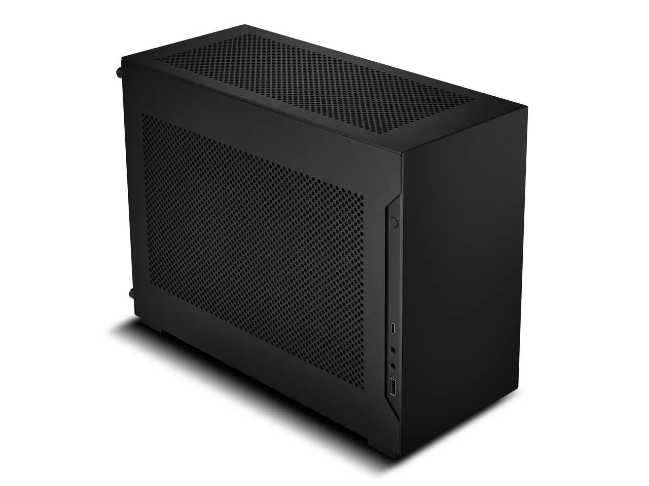 Lian Li A4-H2O Mini-ITX PC Case, Triple-Slot Mount GPU, Aluminum Exterior & SPCC Steel Interior, 240mm AIO, SFX Sandwich Layout, PCIe 5.0, Supports SFX/SFX-L PSU - (A4-H2OX5 Black )