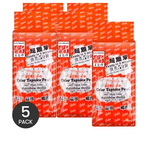 5Packs Tapioca Pearl Boba Rainbow Color 1000g/Pack