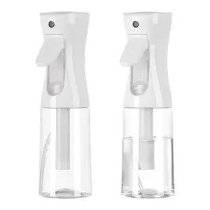 2 Count Continuous Spray Bottle with Ultra Fine Mist - Versatile Water Sprayer for Hair, Home Cleaning, Salons, Plants, Aromatherapy, and More - Hair Spray Bottle (Clear - 5oz)
