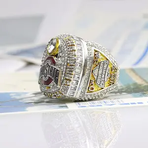 The New 2025 Football Championship Ring, With A Unique Design That Can Open Up The Hip-Hop Academy.Comes With A Box.A Great Valentine'S Day Gift For Men.