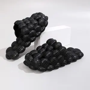 Men's Massage Bubble Slides With Charms, Trendy Cushioned Funny Non-slip Spa Slippers, Golf Ball Slides, Cloud Slippers Unique Sandals Footwear