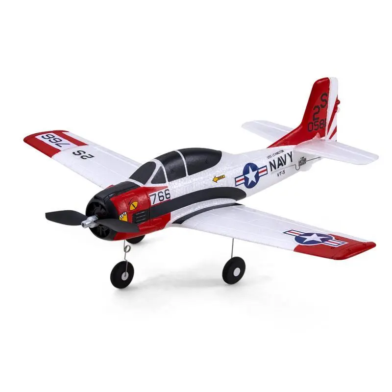 FMS 410mm T-28 Trojan RTF Ready to Fly Hobby RC Plane, Remote Control Airplane with Transmitter, Receiver, Battery, Charger, Pre-Installed Electronics, Model Plane