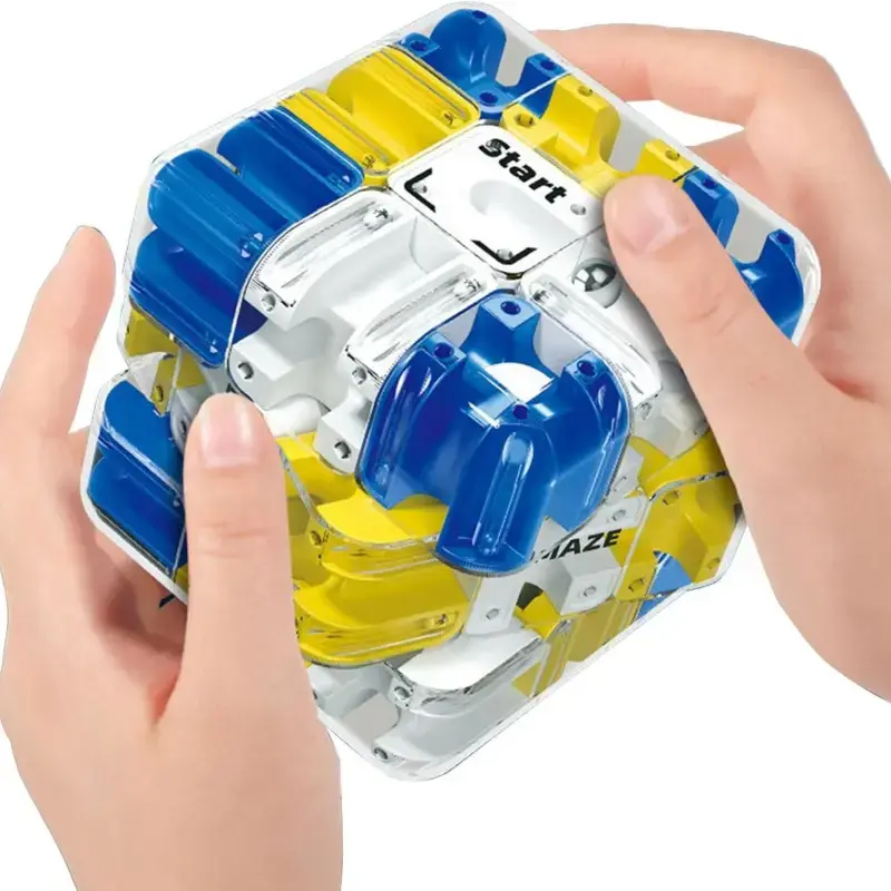 3D Maze Ball Roller Cube, Novelty Mental Enrichment Magic Cube, Interactive STEM Puzzle Toy for Kids, Stress-Relief Cognitive Skill Game, Mental Enrichment Magic Cubes