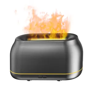 Flame Essential Oil Diffuser 160ml, 7-Color Light Aromatherapy Humidifier with Auto-Off Protection for Home Office Yoga Sleep & SPA