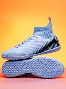Unisex Short Stud Soccer Shoes Football Shoes Football Boots for Turf, Breathable High-Top Athletic Cleats for Outdoor Indoor Youth Training, Slip-Resistant Rubber Sole