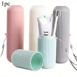 Travel Portable Toothbrush Cup Bathroom Toothpaste Holder Storage Case Box Organizer Travel Toiletries Storage Cup New Creative