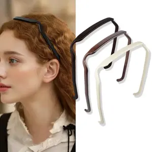 2 Pcs Curly Thick Hair Large Headband,square Shaped Hinged Curly Thick Hair Large Hair Headband, hairstyle