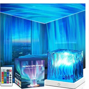 Northern Lights Projector, Cube  Galaxy Projector with Remote, 16 Color Mood Lighting Dimmable  Light, Memory Function, Trendy Cute Stuff for Teen Girls Gifts Bedroom Room
