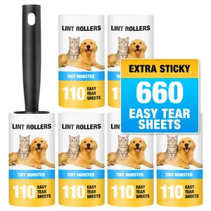Clean Lint Roller Lint Remover for Pet Hair Dark Clothes Furniture and Dusty Surfaces Picks Up Fur & Fluff Home Car & Office 330 Adhesive Sheets