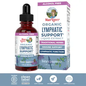 MaryRuth's Lymphatic Support Herbal Blend Liquid Drops - USDA Organic Lymphatic Cleanse - Echinacea & Elderberry - Blue Vervain - Vegan - 30 Servings