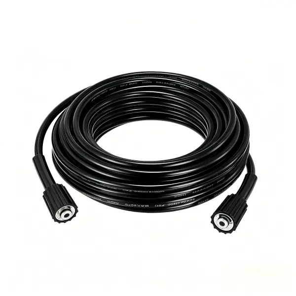 50 FT High-Pressure Washer Hose with Dual M22-14 Connectors Burst-Resistant Rubber Tube for Car Washing Patio Cleaning & Heavy-Duty Use 5800 PSI Capacity, 1 X 15M High-Pressure Washer Hose, 15 Meters