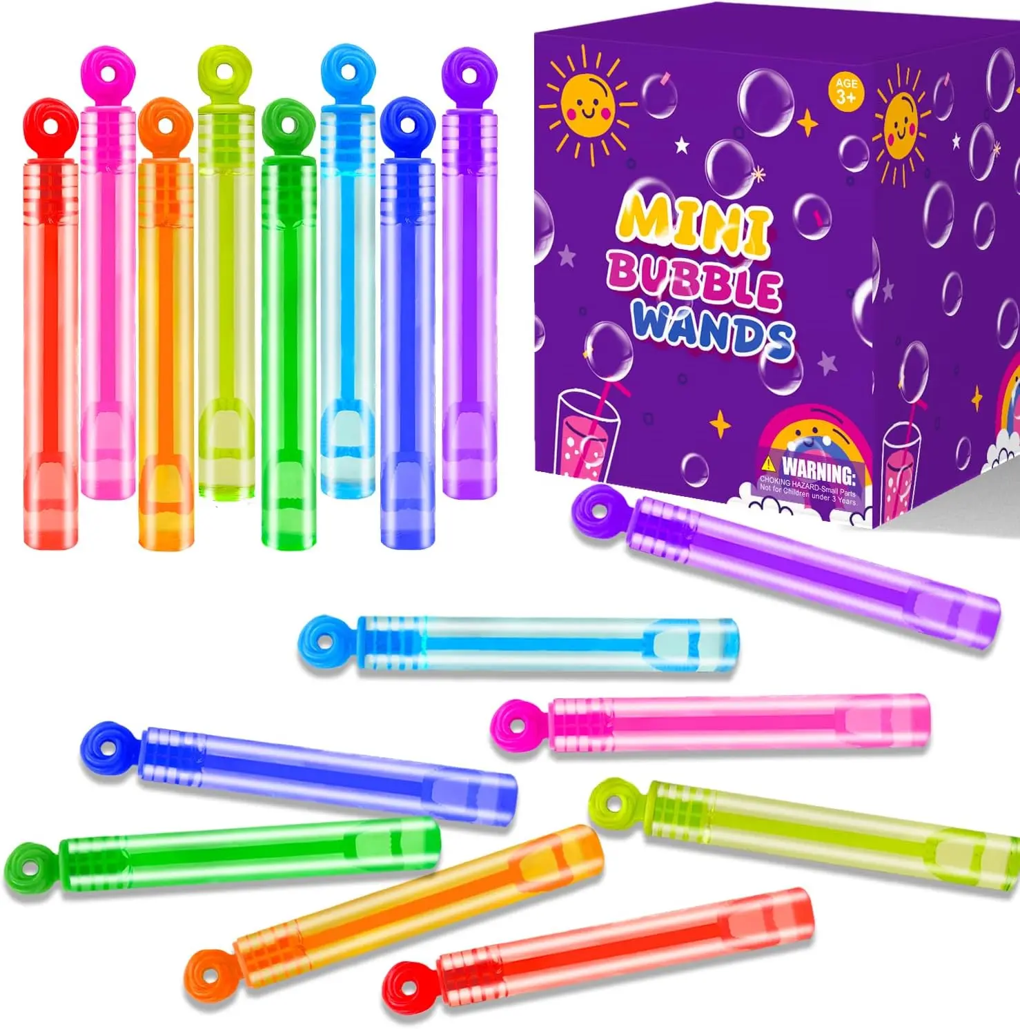 Halloween Fall Gift Bubbles Party Favors Supplies for Kids,Mini Bubble Wand Toy for Toddler, Small Goodie Bag Stuffer Camping Outdoor, Preschool Kindergarten Graduation End of The Year School Students Gifts
