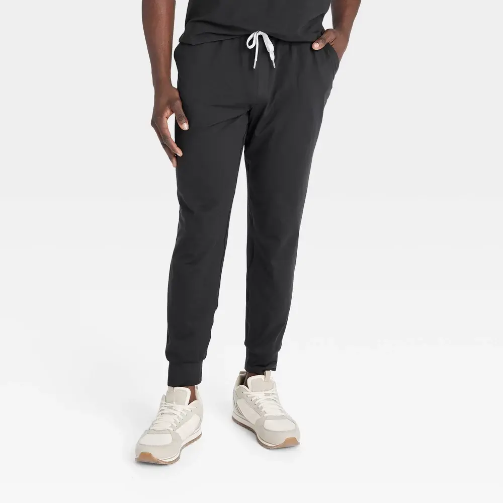 Men's Soft Stretch Jogger Pants - All In Motion Black Onyx S