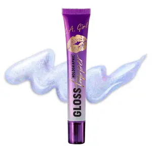 L.A. Girl Holographic Gloss Topper 4 Shades - Iridescent Lip Gloss with Extreme Shine & Color Shifting Pigments - Cruelty-Free Vegan Formula 10ml