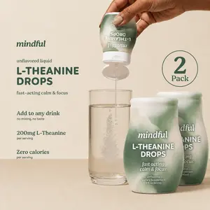 Mindful Drops L-Theanine Liquid Drops, Amino Acid Nutritional Supplement for Brain Health