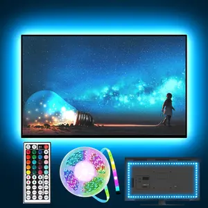 Smart LED Light Strip with Remote Control, RGB Color Changing, Easy Installation, Wall Mounted, Home Decor, Party Atmosphere