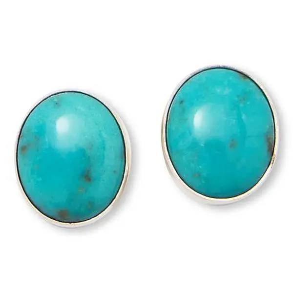 Mine Finds by Jay King Rio Azul Turquoise Sterling Silver Oval Stud Earrings Mine Finds by Jay King Rio Azul Turquoise Sterling Silver Oval Stud Earrings
