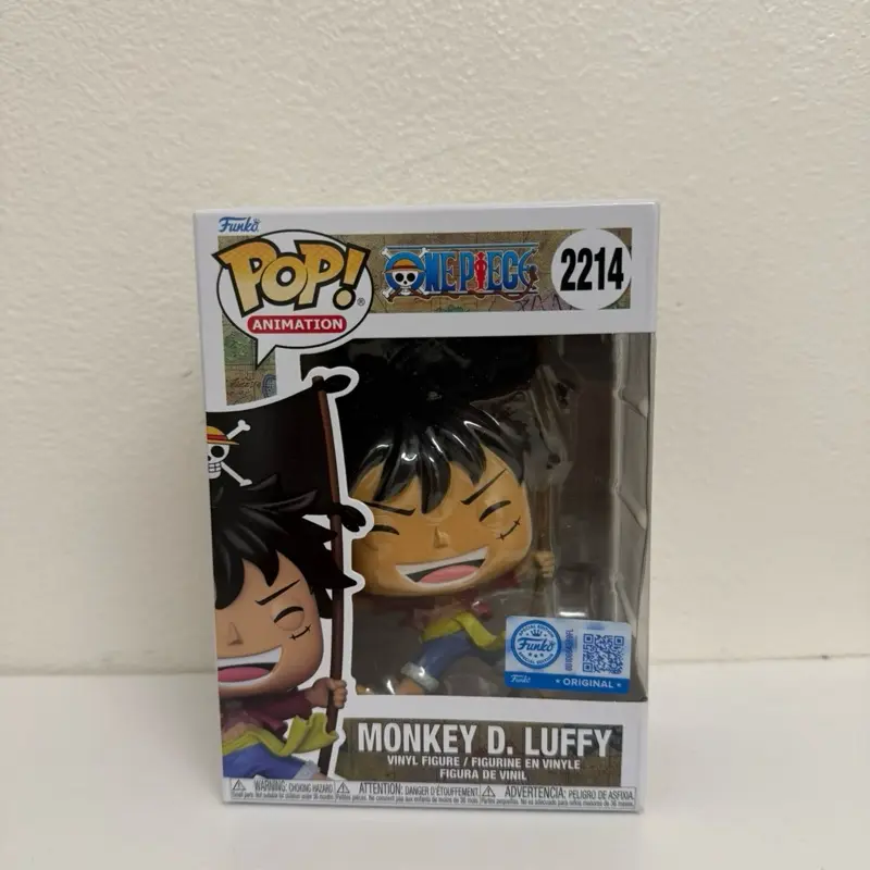 One Piece Monkey D. Luffy with Flag Funko Pop! Vinyl Figure #2214 - Entertainment Earth Exclusive