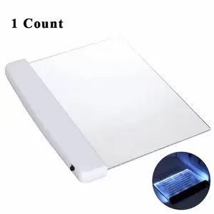 Night Reading LED Book Light, Portable Eye-Care Bookmark Lamp, Transparent Full-Page Bed Reading Light (batteries Not Included), Led Lighted