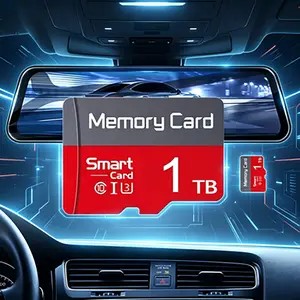 2 Pack 1TB Micro SD Card for Car Audio, Durable SD Memory Card for Mobile Phones, Micro TF SD Cards for Dash Cams, MicroSDXC Card for Surveillance Cameras, Universal SD Card Compatible with PC