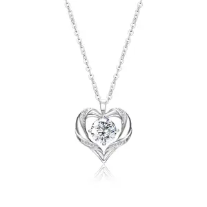 Heart-Shaped Bow Costume Necklace - Light, Luxurious, Elegant Fashion Accessory with Gift Box, Ideal Gift for Mother’s Day, Valentine’s Day