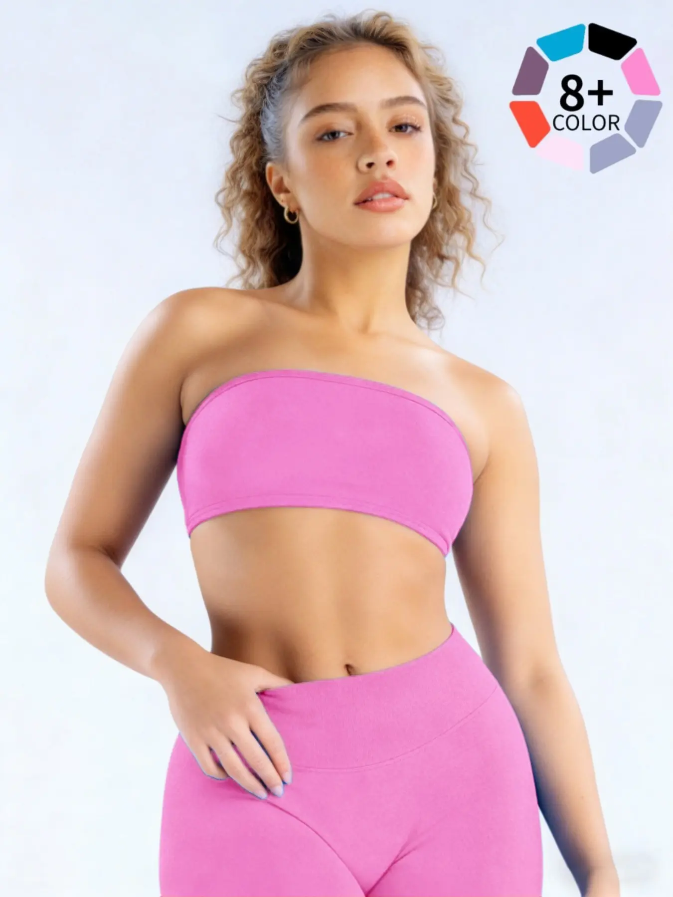 Women's High Elastic Shockproof Backless Tube Top Bra, Slimming Fit All-Seasons, Suitable for Gym Fitness Yoga Sports Wear, Workout Clothes, Workout Bras, Stretch Sports Bra, Sporty Bra, Yoga Activewear, Exercise Bra