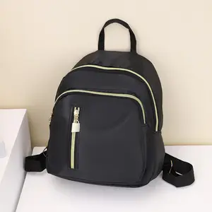Women's Waterproof Nylon Backpack, Fashion with Zipper Patches, Multiple Compartments, Adjustable Straps, Casual Lightweight Backpack, Casual College Style, Backpacks Women
