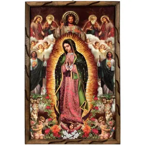Generic Our Lady of Guadalupe, Saint Judas, Divine Mercy , Rustic ,  Religious Wall Art, Home & Church Decor