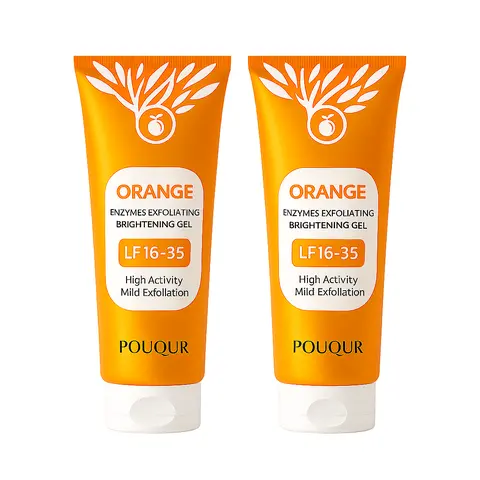 Orange Exfoliating Gel, Moisturizer Face Body Scrub Gel,Deep Cleansing Moisturizing Facial Exfoliator,Natural Orange Peeling Gel Face Scrub，Halloween gift,back to school
