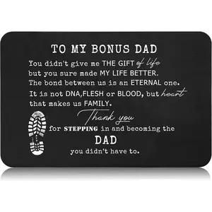 Father's Day Bonus Dad Gift from Son Daughter-Stepfather Stepdad Appreciation Present-Birthday Thank You Christmas Gift-You Didn't Give Me the Gift of Life-Stainless Steel Wallet Insert Card