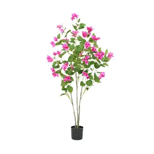 4FT Artificial Tree With Real Touch Leaves, Green Plant Bougainvillea Tree For Photography Studio Atmosphere Decoration Artificial Landscape Decorative Fruit