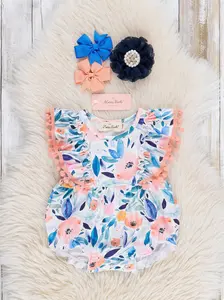Blushing Susie Ruffle Bubble Romper
