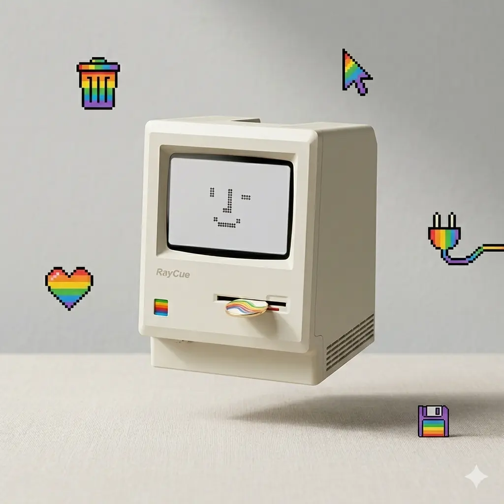 Retro Macintosh Prop Vintage Alarm Clock - 1984 Nostalgic Digital Decor with Temperature, Creative Ornament for Boyfriend, Home Office Desk Setup Accessory, Clock With Temperature, Creative Decorative Clock