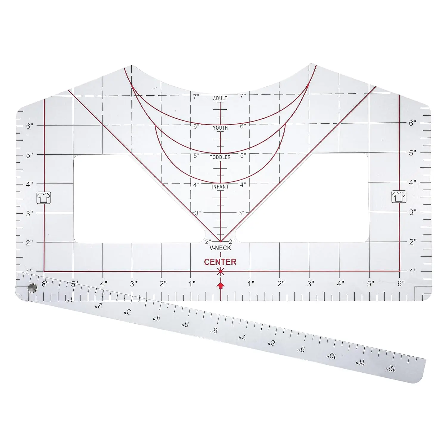 T Shirt Ruler Guide for Vinyl Alignment, Shirt Measurement Tool for Heat Press T Shirt Alignment Tool for Heat Press HTV Vinyl Center Designs Craft Sewing Supplies and Accessories