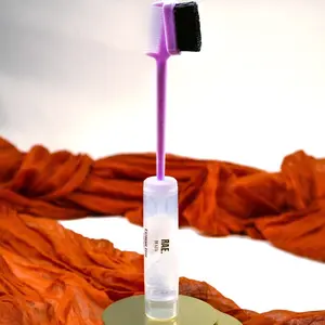 EXTREME Edge Control Brush - Portable 3in1 Brush for Traveling with Chemical-Free Strong Hold Peach Scented Formula