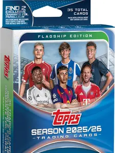 2025-26 Topps Flagship Edition UEFA Club Competitions Soccer Trading Card Hanger Box
