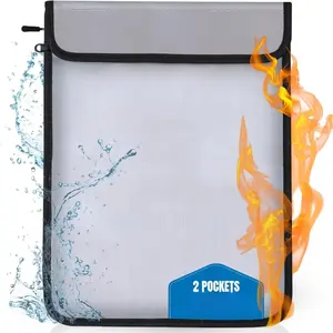 Waterproof Fireproof Document Bag, 1 Count Home Office File Storage Bag with Lock, Document Organizer for Home Office, Home Organizer, Durable Pouch