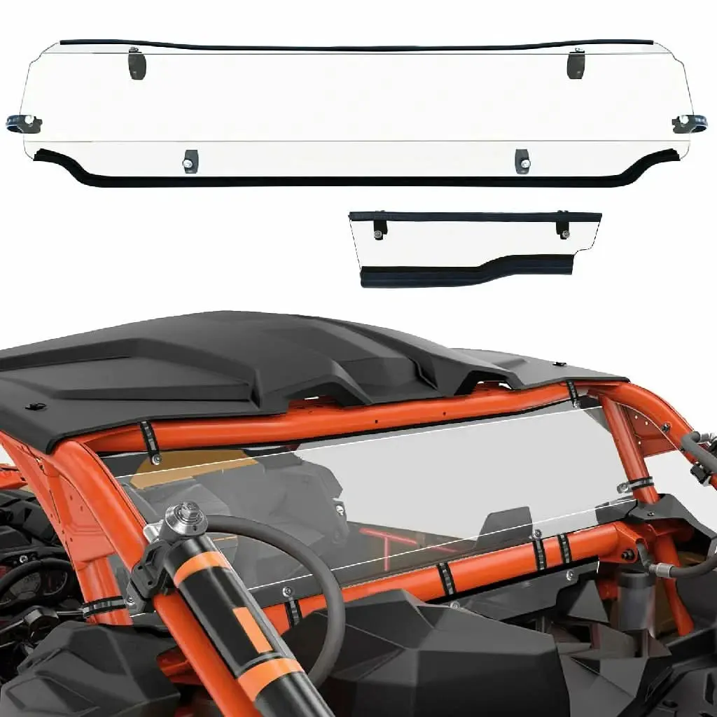 StarknightMT X3 Rear Windshield Back Window Windscreen Compatible with 2017-2025 Can Am Maverick X3& X3 Max (Except for XMR Models) Heavy Duty Clear