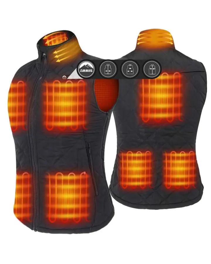 ARRIS Heated Vest for Women Size Adjustable with 8 Heating Panels & 7.4V Lipo Battery, Women's Workout Vest fall Winter  casual wear  daily top