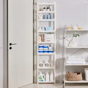 7/8th floor door storage rack against the wall, multi-layer narrow rack, bathroom, kitchen, living room, multi-purpose storage rack, miscellaneous sorting rack Organiser 13.5Cm-7